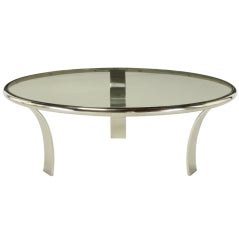 Gardner Leaver For Steelcase Chrome & Glass Coffee Table 4