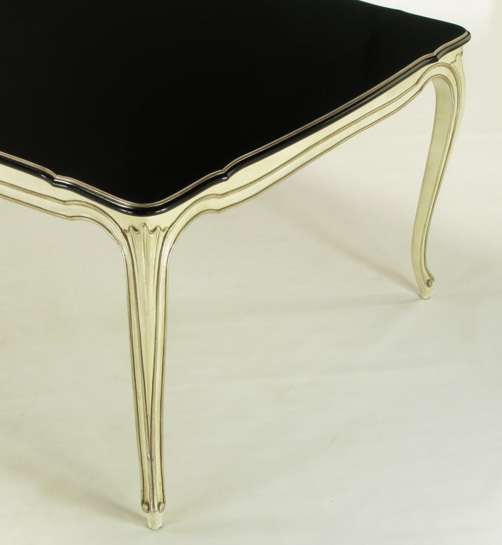 Richard Wheelright Ebonized & Ivory Louis XV Dining Table 2