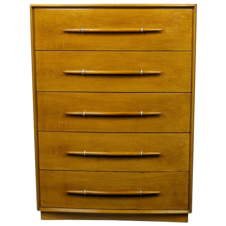 T. H. Robsjohn-Gibbings Tall Walnut Dresser  for Widdicomb