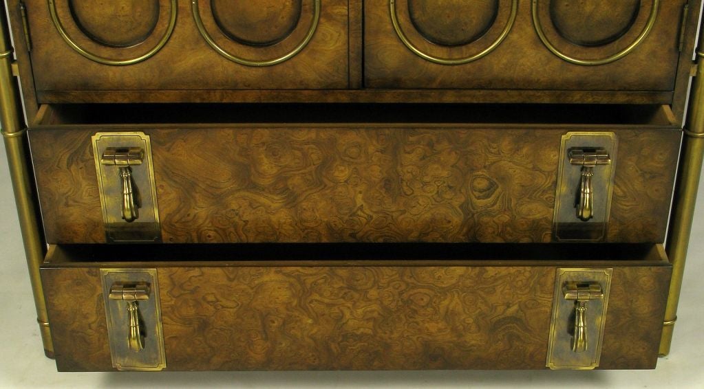 burled wood cabinet