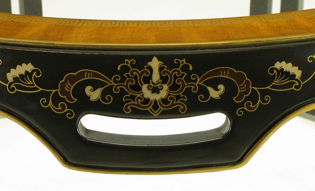 Asian Open Drum Coffee Table, Lacquered and Parcel-Gilt For Sale 2