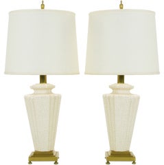 Pair Rembrandt Art Deco Pottery Lamps