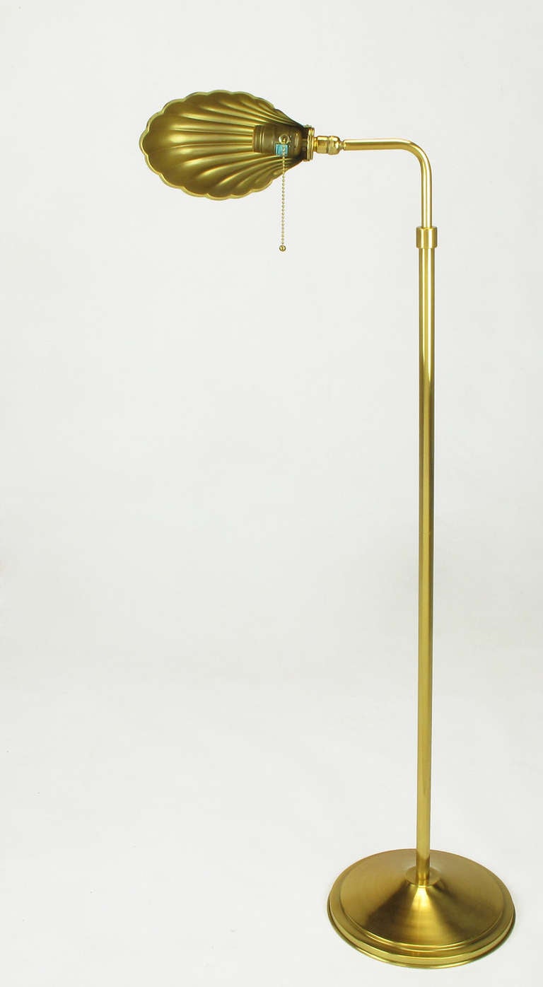 Brass shell floor lamp deals