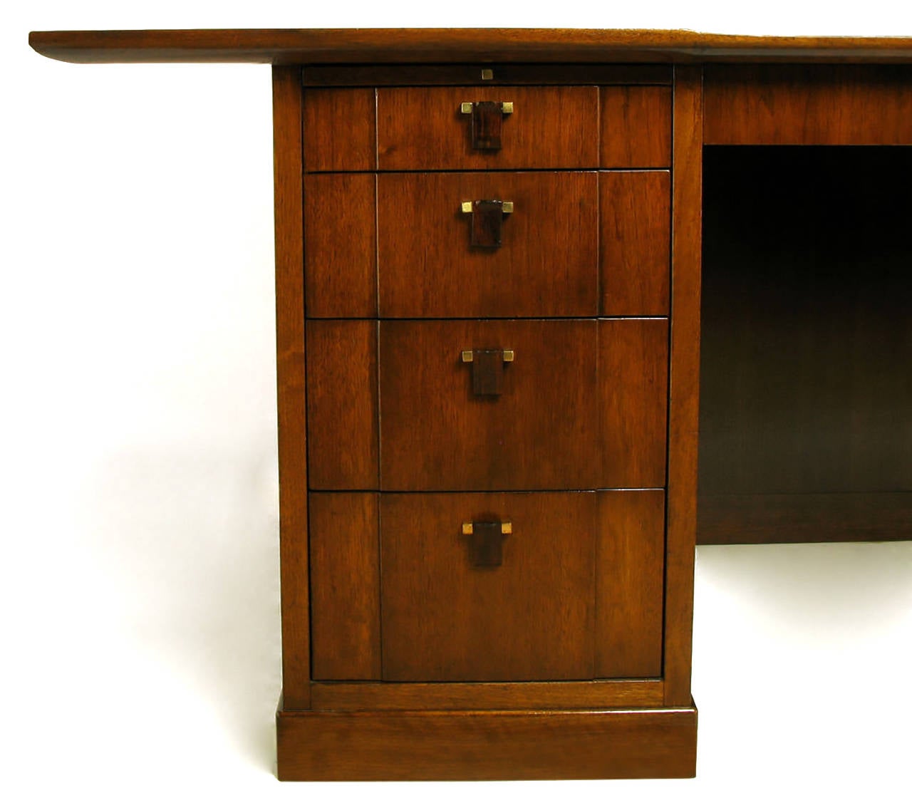 Edward Wormley Walnut and Rosewood Executive Desk 3