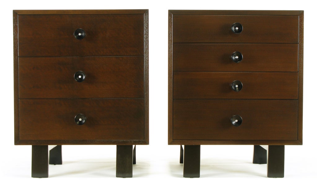 Pair George Nelson For Herman Miller Walnut Commodes