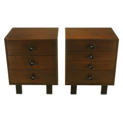 Pair George Nelson For Herman Miller Walnut Commodes