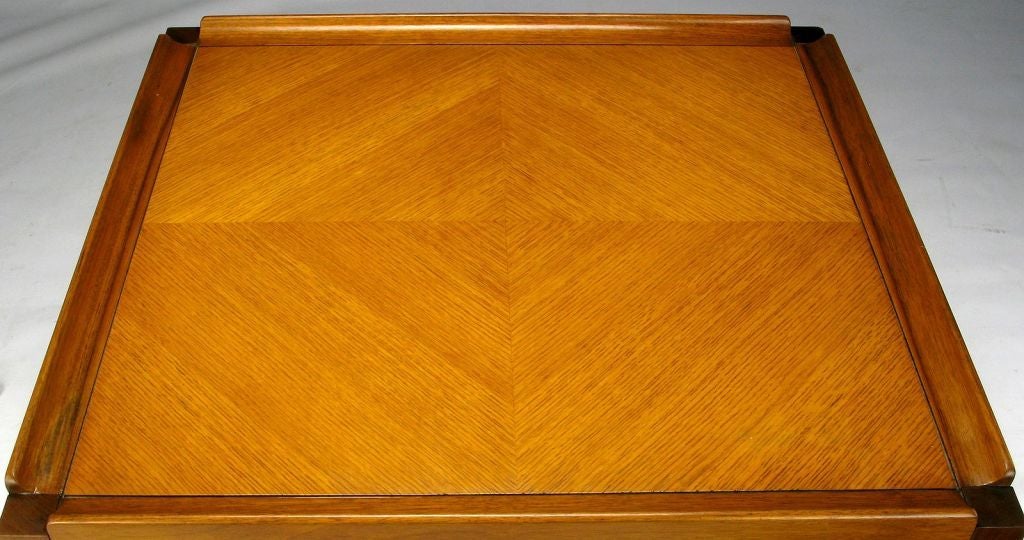 Ash Widdicomb Walnut Parquetry Top End Table For Sale