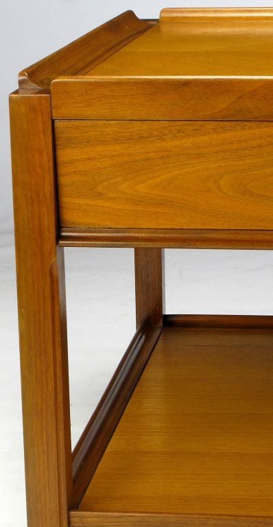 Widdicomb Walnut Parquetry Top End Table For Sale 2