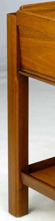 Widdicomb Walnut Parquetry Top End Table For Sale 3