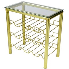 Modern Brass Wine Rack Table 6