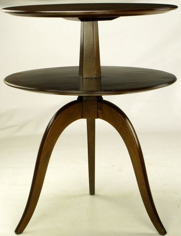 American Dunbar Two-Tier Tripodal Side Table By Edward Wormley