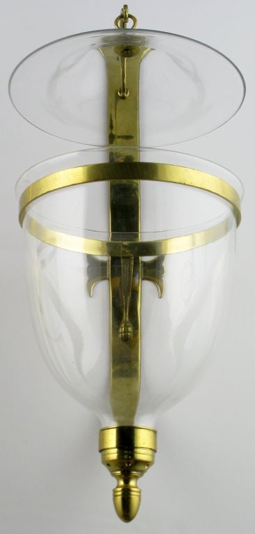 Mid-20th Century Pair Of Large Hand Blown Glass Hurricane Sconces By Sarreid
