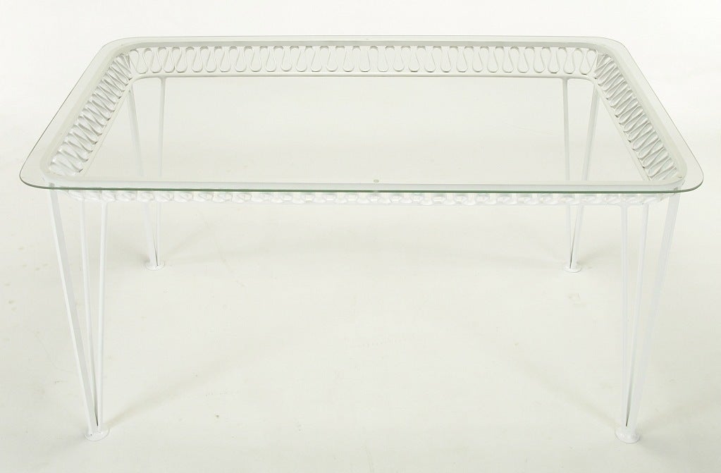 Maurizio Tempestini Salterini White Lacquered Iron Dining Table