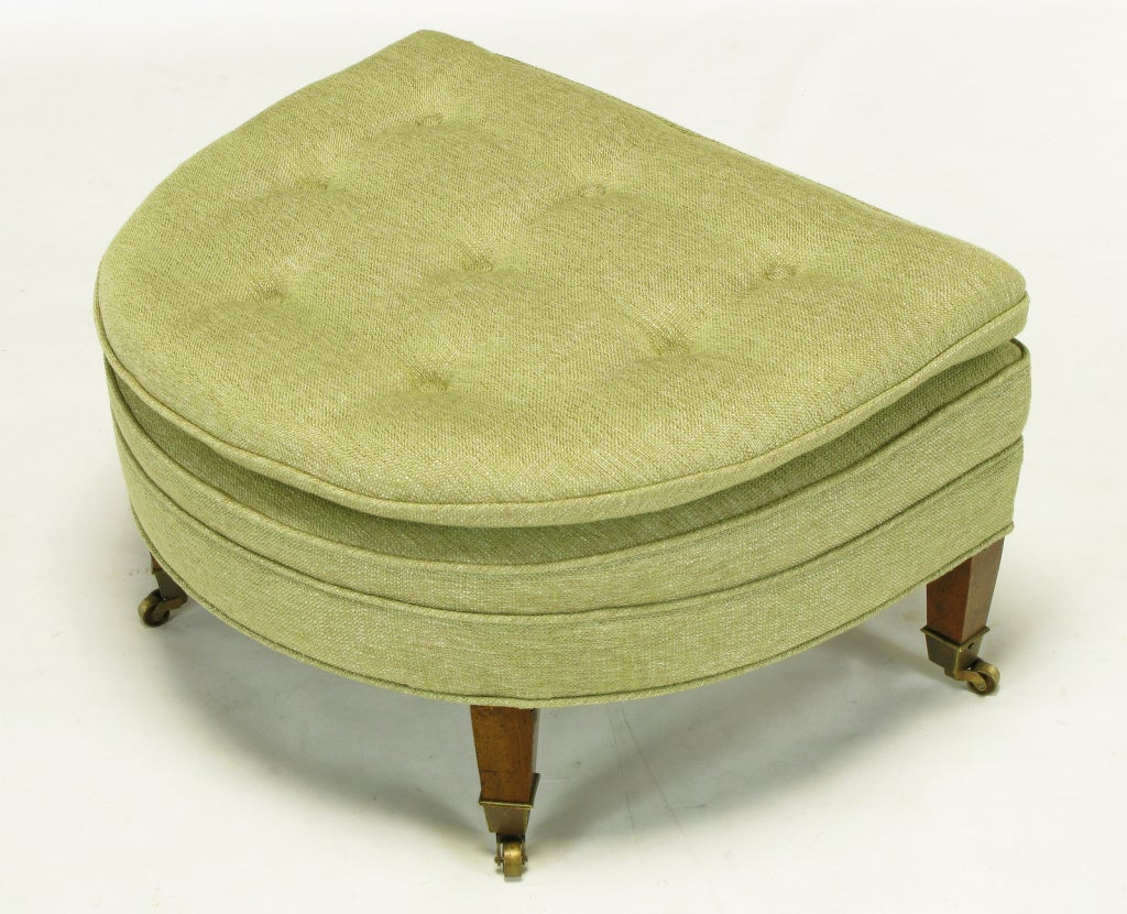 Pair Demilune Ottomans By Kittinger 2