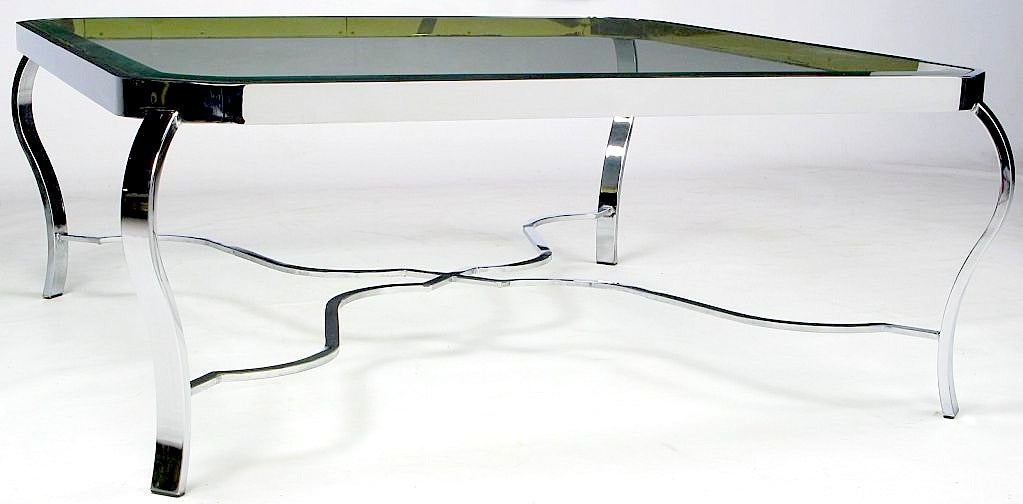 DIA Chrome and Brass Coffee Table In Good Condition In Chicago, IL