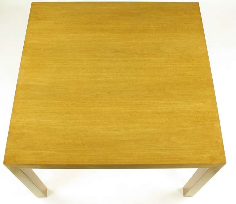 Edward Wormley for Dunbar Bleached and Glazed Walnut Parsons End Table For Sale 1