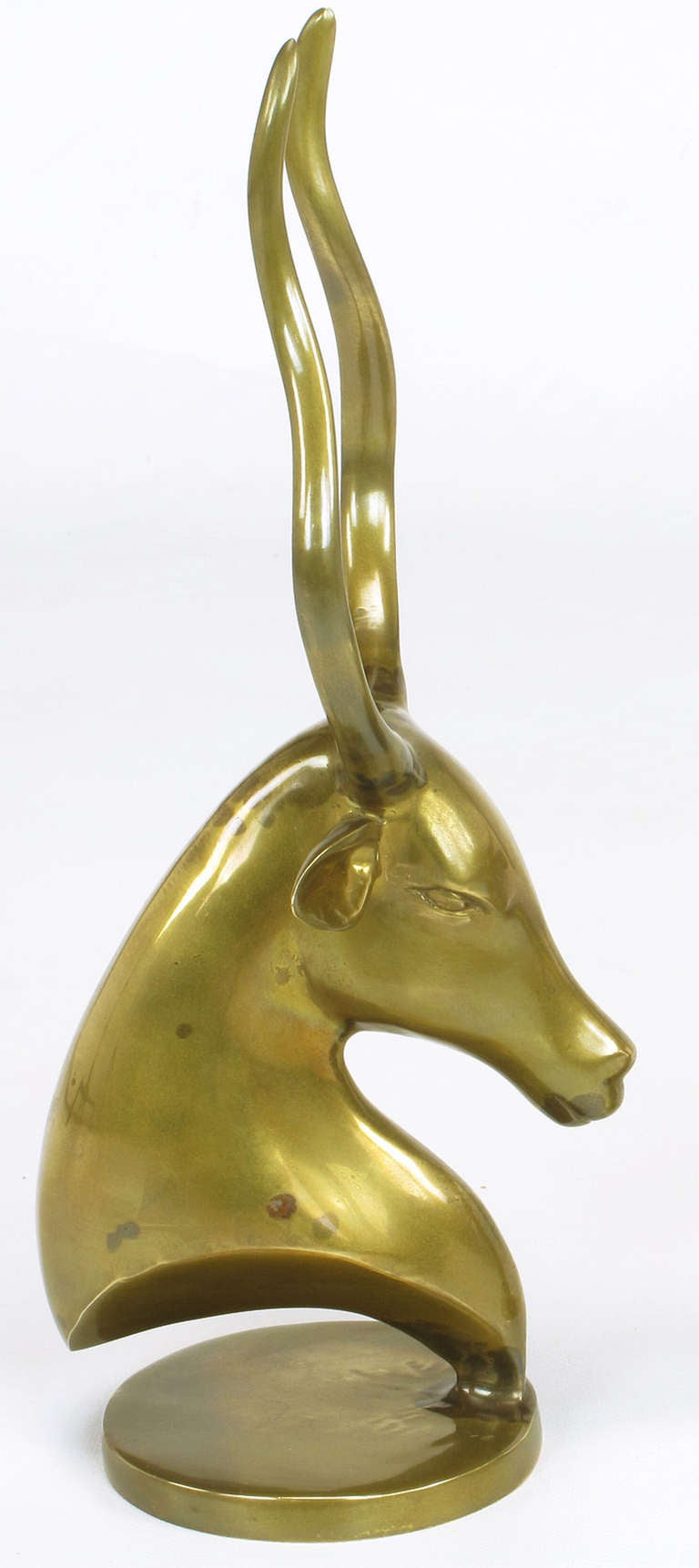 Pair Brass Antelope Sculptures 2