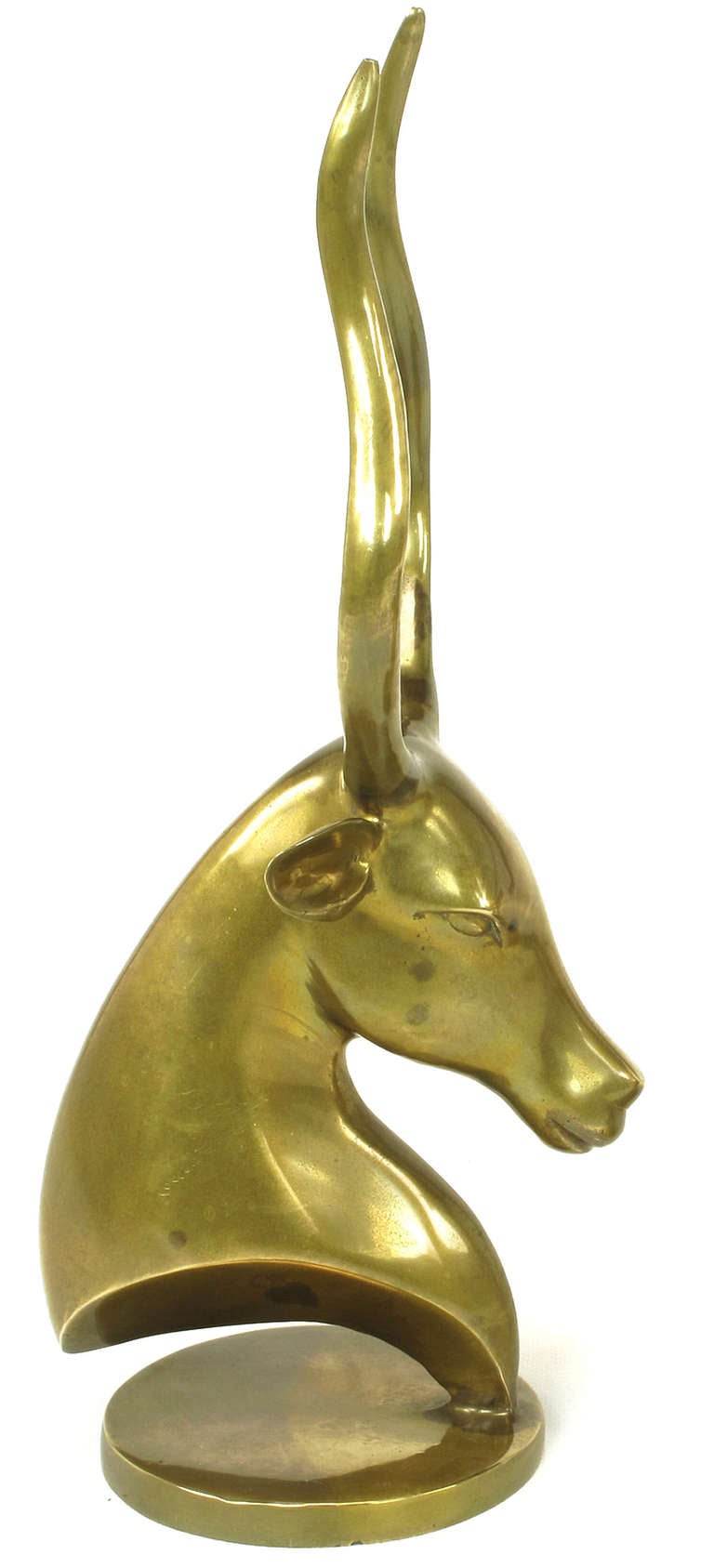 Pair Brass Antelope Sculptures 1