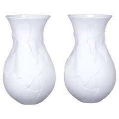 Pair of Rosenthal Studio Line Matte-White "Vases of Phases"