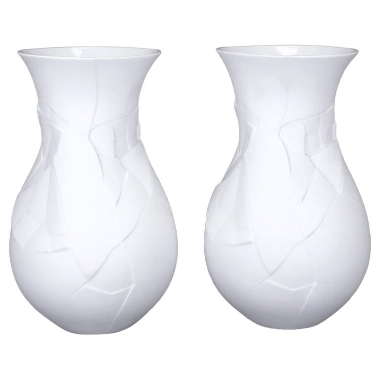 Pair of Rosenthal Studio Line MatteWhite "Vases of Phases" For Sale at