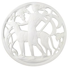 Large Art Deco Revival Relief Of Diana The Huntress