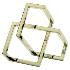 Geometric Polished Stainless Puzzle Sculpture