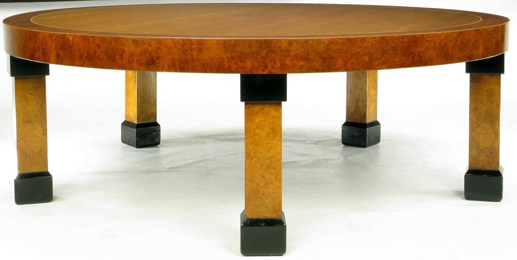 Large Baker Postmodern Five-Leg Coffee Table In Good Condition For Sale In Chicago, IL