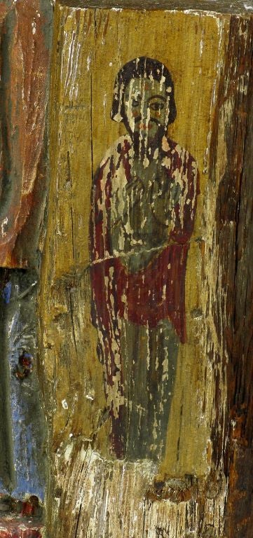 19th Century Polychrome Carved Wood Santos Of Madonna & Child