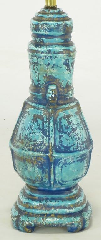 Turquoise Glazed Urn Form Table Lamp 1