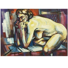 Robert J. Cronauer (1916-1995) Expressionist Nude
