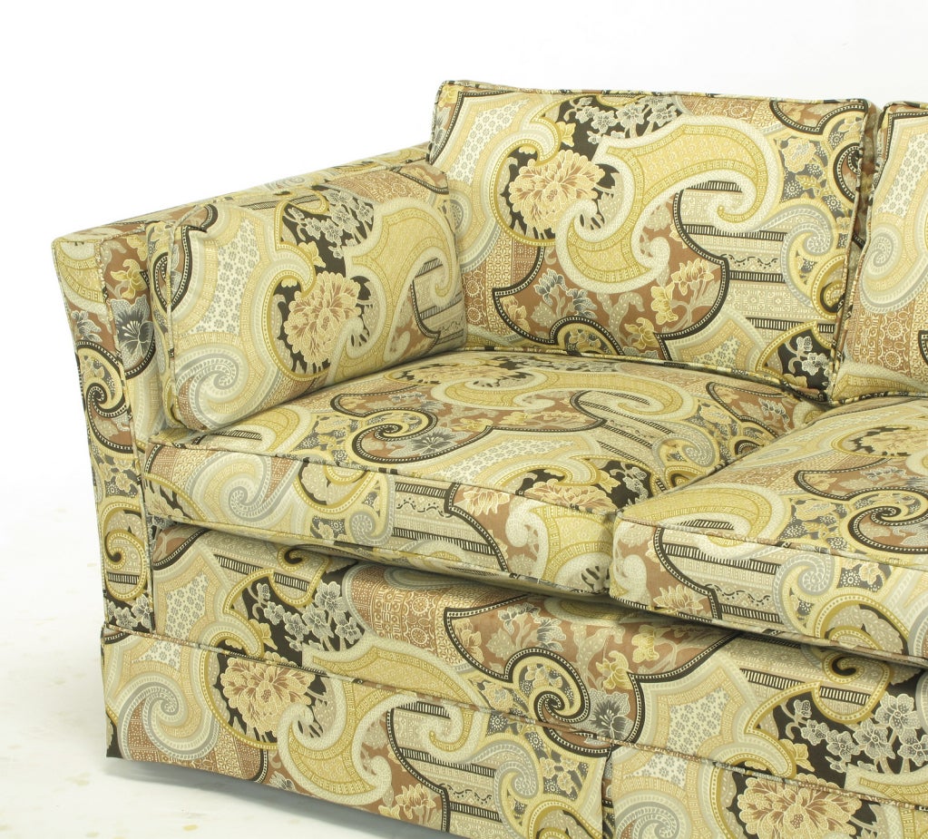 Baker Three-Seat Sofa In Mod Imari Print Upholstery 1