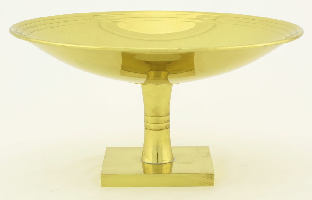 Tommi Parzinger  For Dorlyn Brass Footed Compote. For Sale 1
