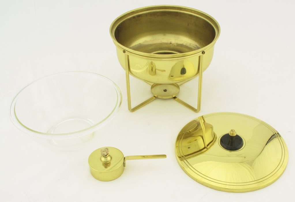 Tommi Parzinger For Dorlyn Covered Brass Chafing Dish 2
