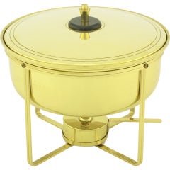 Used Tommi Parzinger For Dorlyn Covered Brass Chafing Dish