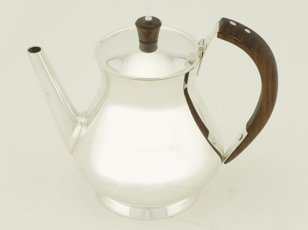 Gorham Silver Plate & Wood Coffee & Tea Service 1