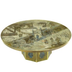 Philip & Kelvin LaVerne Etched Bronze "Chan" Coffee Table
