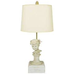 Bruno Merll For Marbro Capodimonte Child Bust Table Lamp 7
