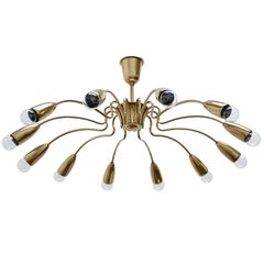 Vintage German Brass Ceiling Light