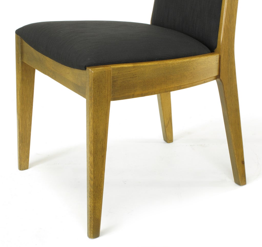 Six Sculpted Ash Tall Back Kroehler Dining Chairs For Sale 2