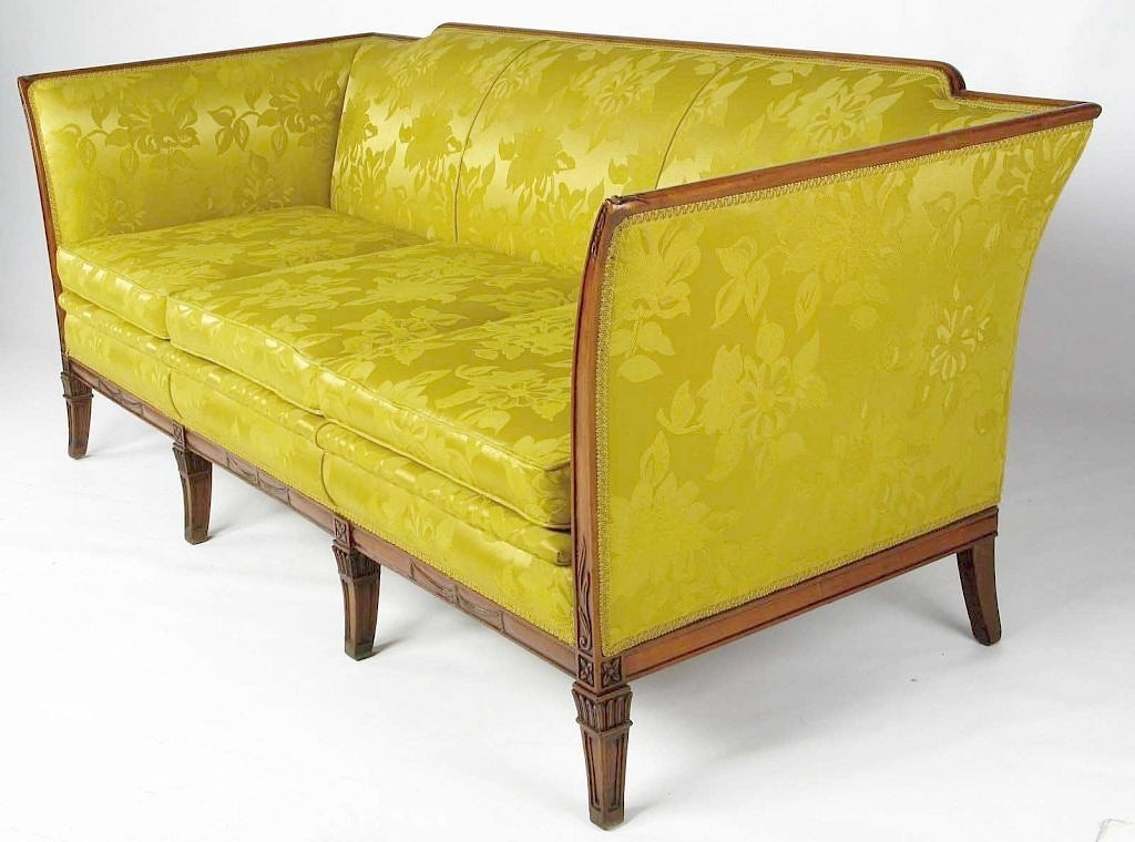 gold damask sofa