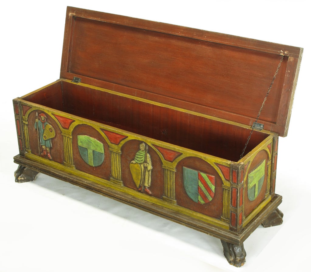 Artes De Mexico Polychrome Wood Blanket Chest 1