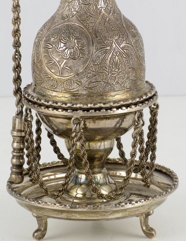 Early 20th Century Persian Sterling Silver Incense Burner 3