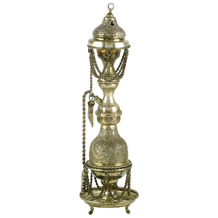 Early 20th Century Persian Sterling Silver Incense Burner