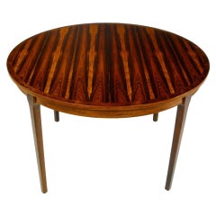 Exceptional Studio Built Round Rosewood Dining Table