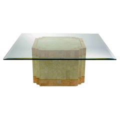 Casa Bique Tessellated Fossil Stone and Marble Coffee Table