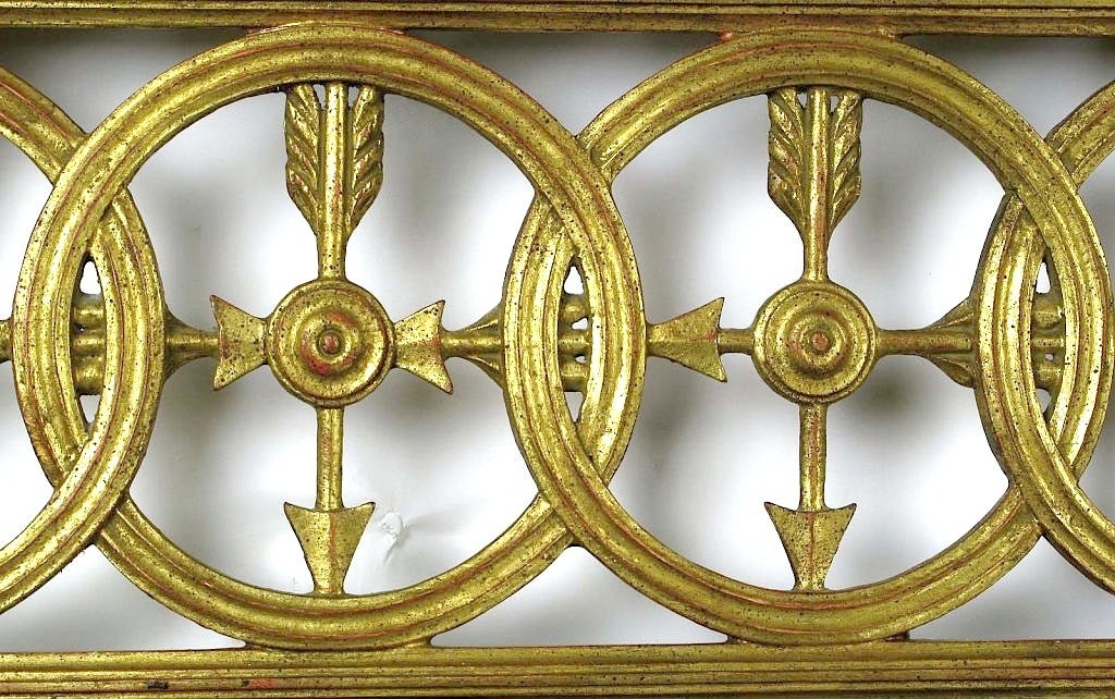 Mid-20th Century Large Italian Empire Gilt Mirror For Sale