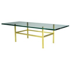 Solid Brass Square Bar Coffee Table after Dunbar