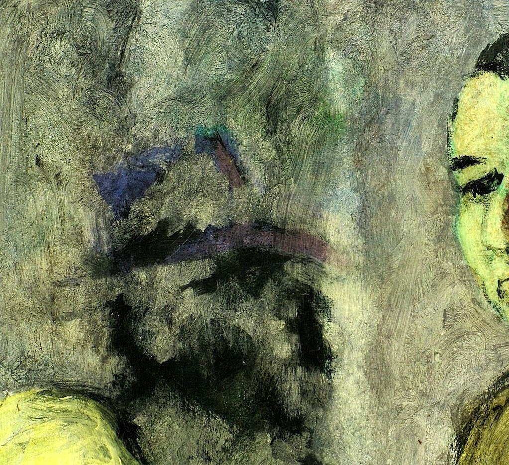 Gran óleo figurativo abstracto del artista de Chicago Robert D Smeltzer en venta 1