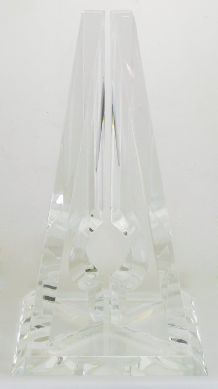 American Hivo Van Teal Pyramidal Acrylic Sculpture For Sale