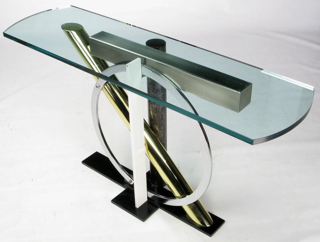 Stainless Steel Kaizo Oto for Design Institute America Console Table For Sale